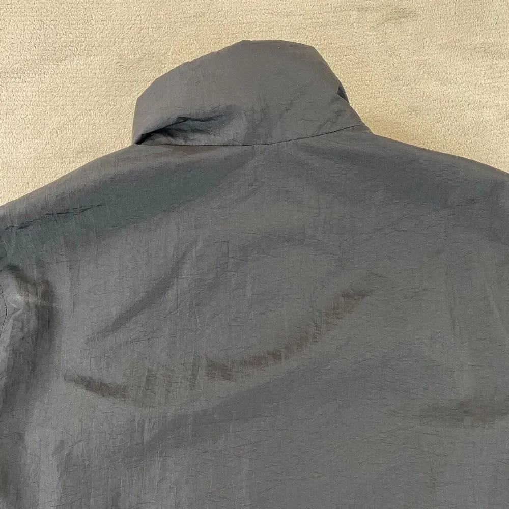 Abercrombie & Fitch Jacket Coat Men Medium Black Wind Water Resistant Nylon $199